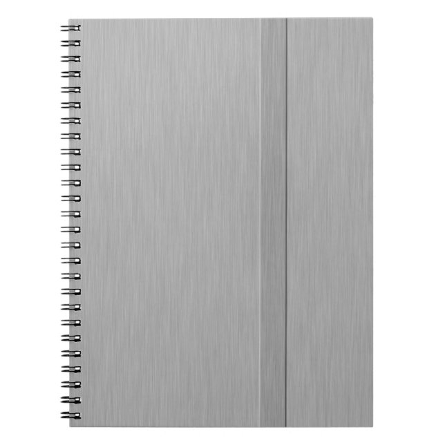 Faux Brushed Metal with Groove Notebook (Front)