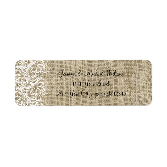 Faux Burlap et Lace (Devant)