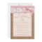 FAUX Burlap Ivory Lace, Pink Baby Shower Invite