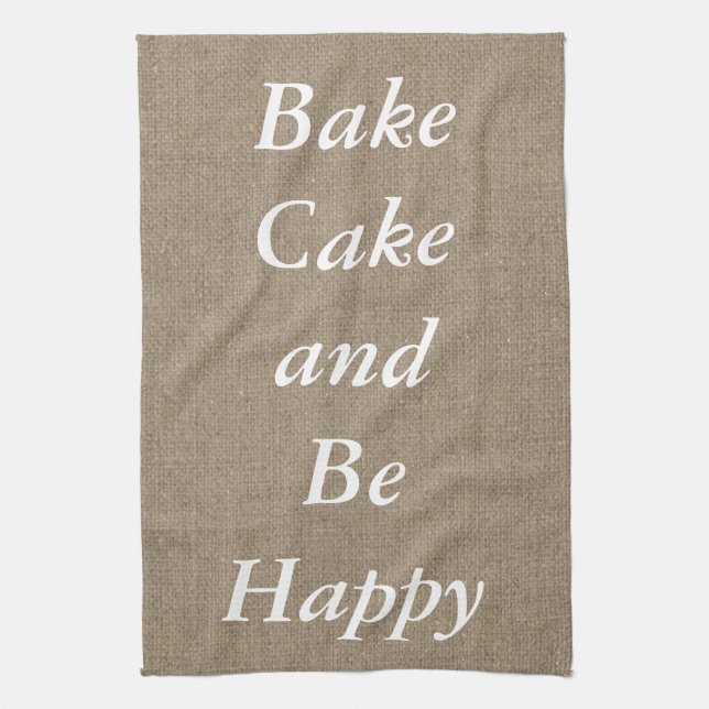 Faux Burlap Kitchen Towel (Vertical)
