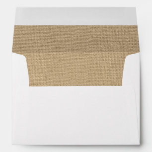 Faux Burlap Lined Envelope