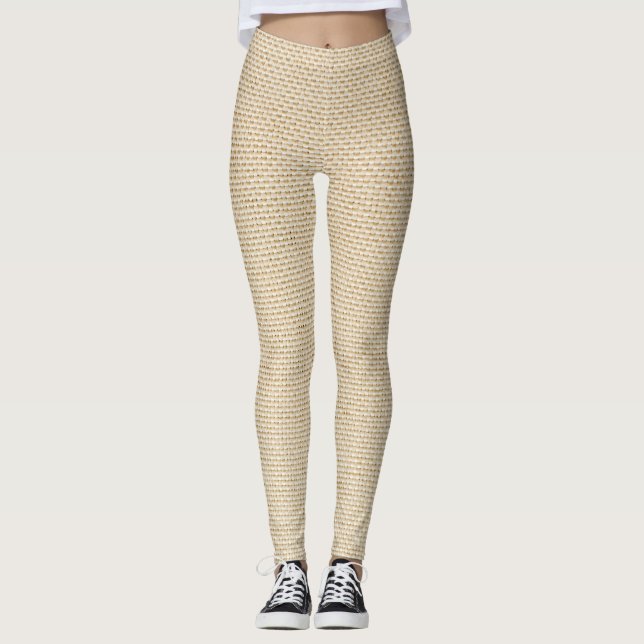Faux burlap pattern leggings (Front)