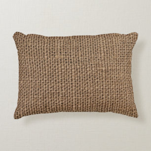 Faux Burlap Textured Pattern Accent Pillow