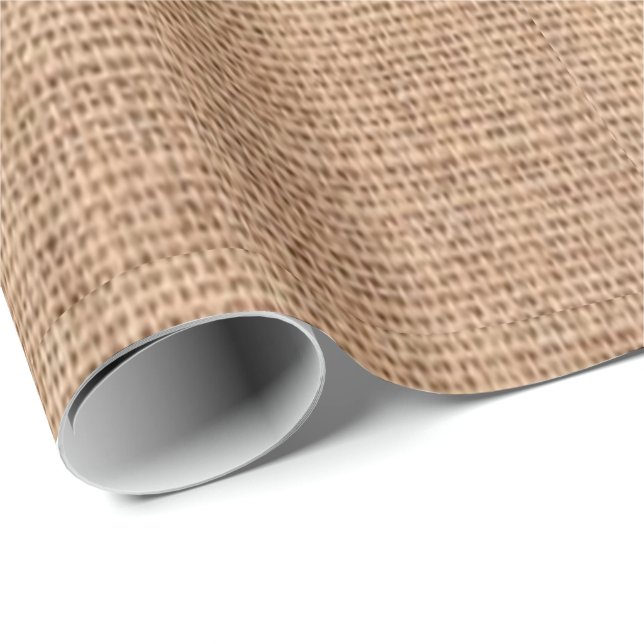 Faux Burlap Wrapping Paper (Roll Corner)