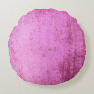 Faux Burst of Pink Velvet Round Pillow