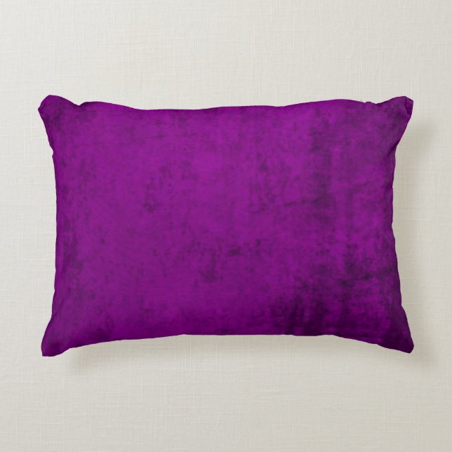 Faux Burst of Purple Velvet Accent Pillow (Front)