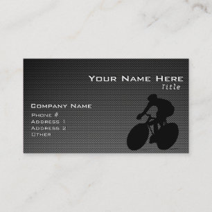 Faux Carbon Fibre Cycling Business Card
