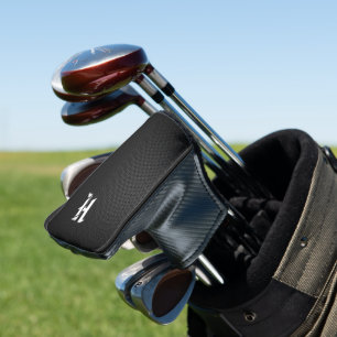 Faux Carbon Fibre Monogrammed "H" Golf Head Cover