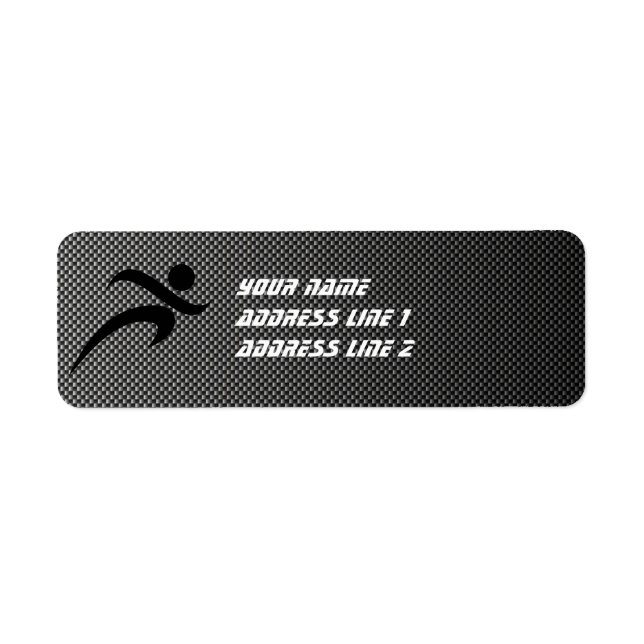 Faux Carbon Fibre; Running (Front)