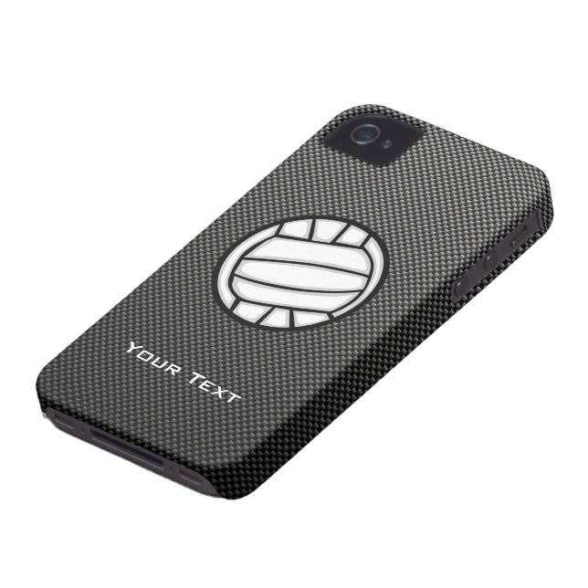 Faux Carbon Fibre Volleyball Case-Mate iPhone Case (Bottom)