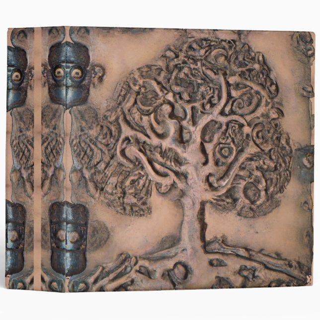 Faux Carved Leather Tree of Life Binder (Front/Spine)
