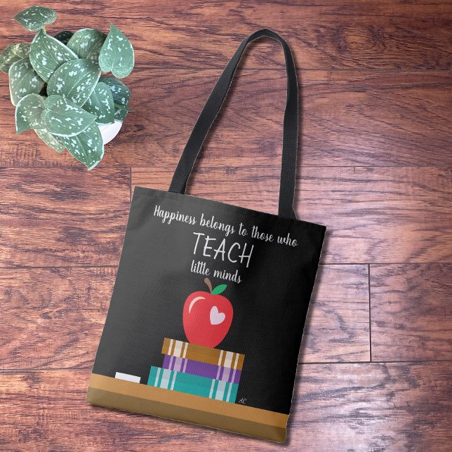 Faux Chalkboard Teacher Tote Bag with Quote (Creator Uploaded)