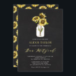 Faux Chalkboard Yellow Sunflowers Bar Mitzvah Invitation<br><div class="desc">Invite family and friends to your event with this customizable bar mitzvah invitation. It features yellow sunflowers in a mason jar on a faux chalkboard background. Personalize by adding your details. This sunflower bar mitzvah invitation is perfect for any theme or season.</div>