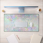 faux chunky glitter desk mat<br><div class="desc">chunky glitter design desk mat</div>