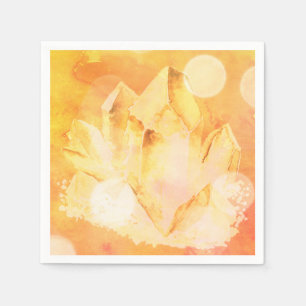*~*  Faux Citrine Crystal Healing Energy Chakra Napkin