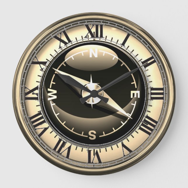 Faux Compass Clock (Front)