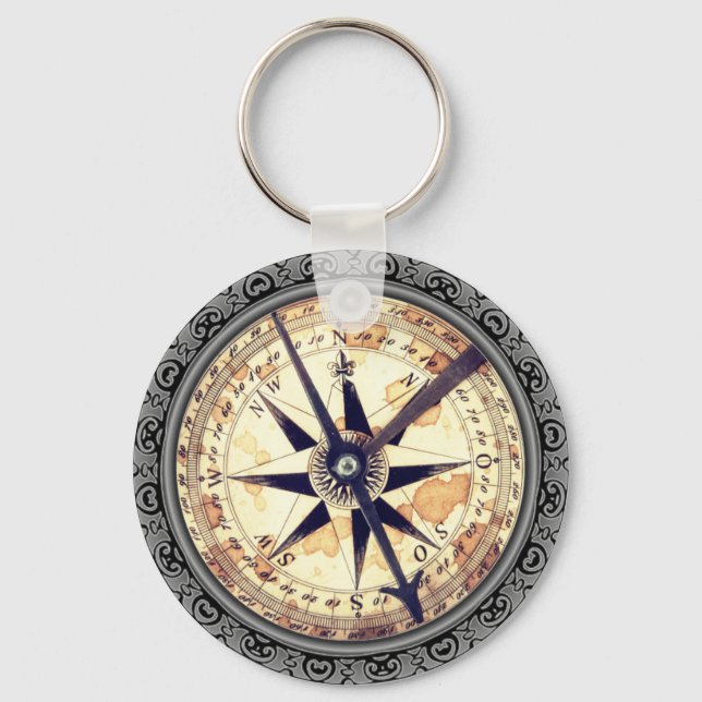 Faux compass keychain (Front)