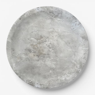 Faux Concrete Paper Plate