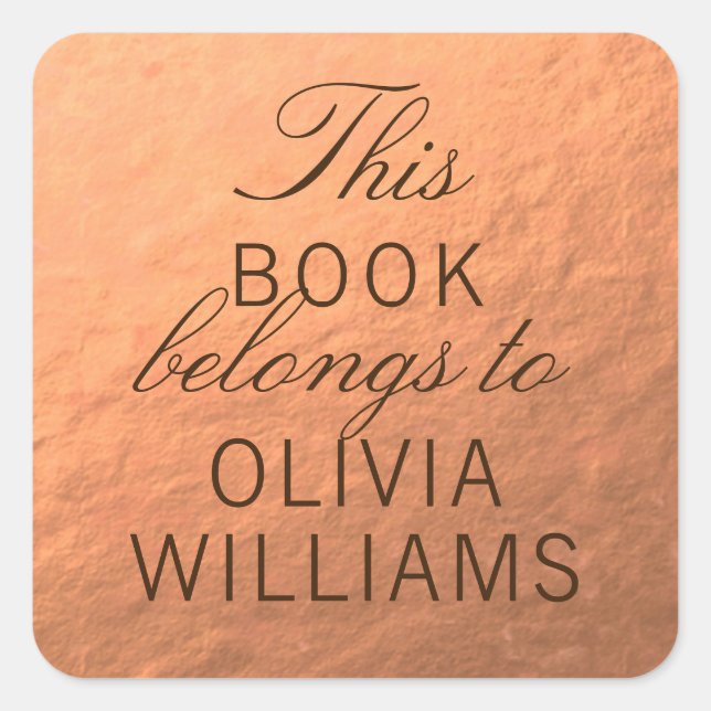 Faux Copper Ce Livre Appartient Aux Stickers (Devant)