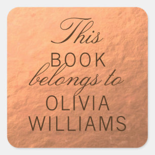 Faux Copper Ce Livre Appartient Aux Stickers