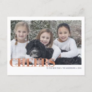 Faux Copper Foil salue la carte postale photo du N