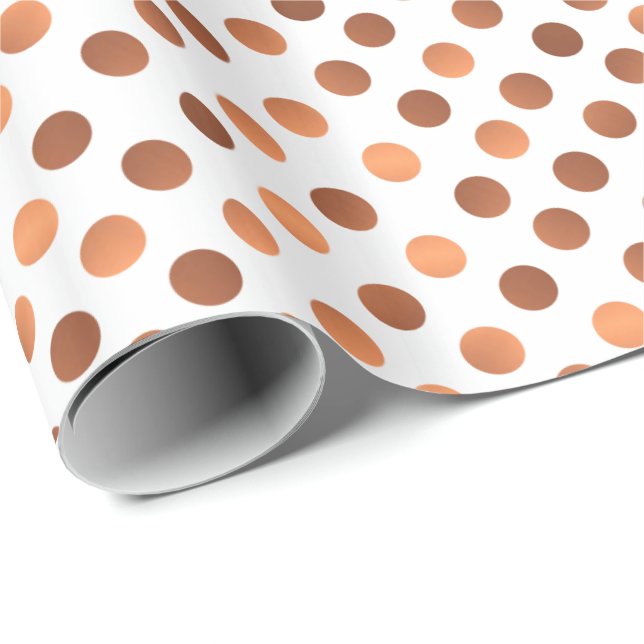 Faux coppery dots with custom background colour wrapping paper (Roll Corner)