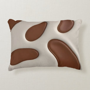 Faux Cow Leather Modern Luxury Elegant Collection Accent Pillow