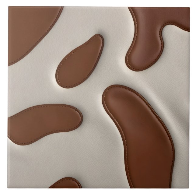 Faux Cow Leather Modern Luxury Elegant Collection Tile (Front)