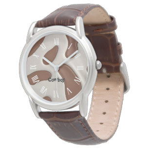 Faux Cow Leather Modern Luxury Elegant Collection Watch