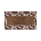 Faux Cowhide & Leather Rustic Animal Print Brown