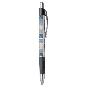 Faux Cream Denim Blue Jean Pen