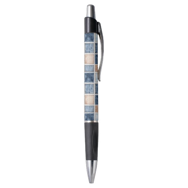 Faux Cream Denim Blue Jean Pen (Bottom (Vertical))