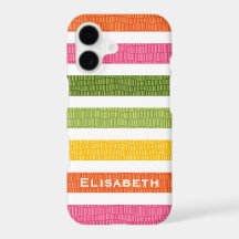 Faux Croc Bright Stripe