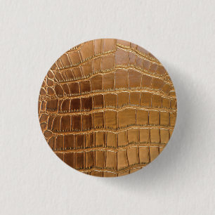 Faux Crocodile Leather Animal Skin Pattern 1 Inch Round Button
