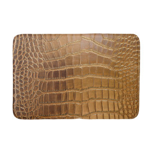 Faux Crocodile Leather Animal Skin Pattern Bath Mat