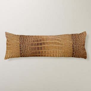 Faux Crocodile Leather Animal Skin Pattern Body Pillow