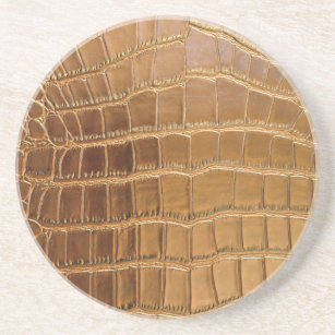 Faux Crocodile Leather Animal Skin Pattern Coaster
