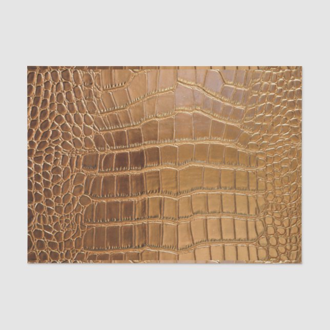 Faux Crocodile Leather Animal Skin Pattern Tissue Paper (Front)