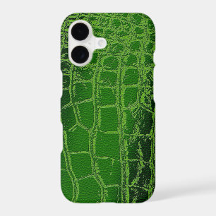 Faux Crocodile /Snake Skin pattern on green