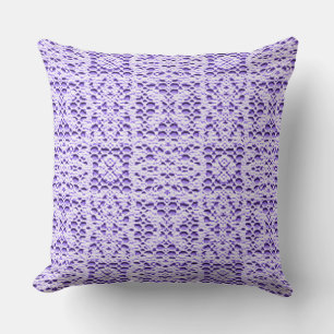 Faux Crotchet Mauve Throw Pillow
