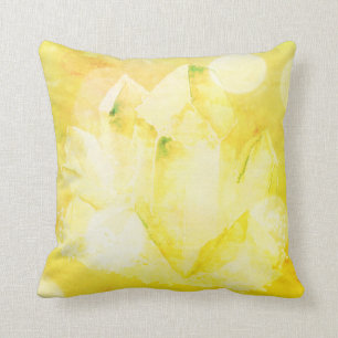 *~* Faux Crystals Citrine Yellow New Age Throw Pillow