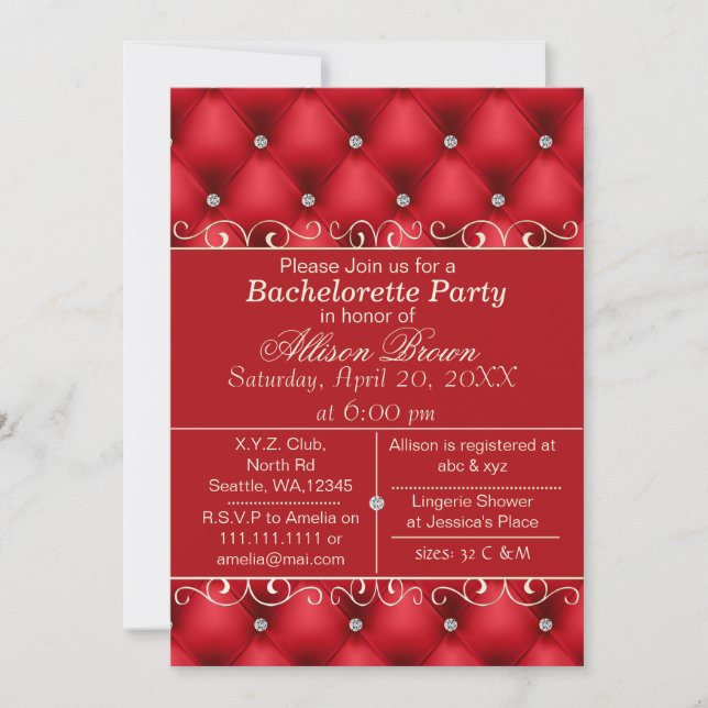 FAUX cuir de luxe, invitation de la fête de la bac (Devant)