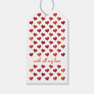 Faux Cut Out Hearts Gift Tags