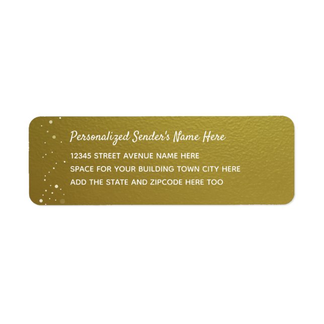 Faux d'adresse de retour personnalisée (Devant)