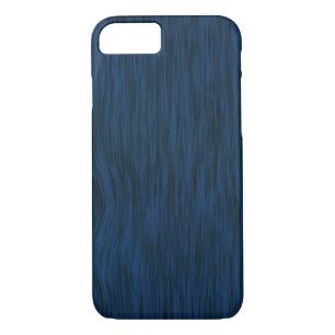 Faux Deep Blue Rough Wood Grain Background Case-Mate iPhone Case