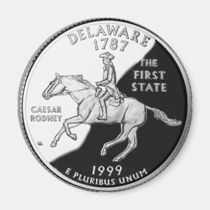 Faux Delaware State Quarter Magnet