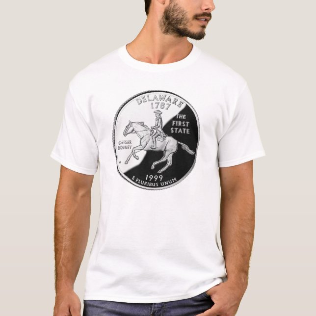 Faux Delaware State Quarter T-Shirt (Front)