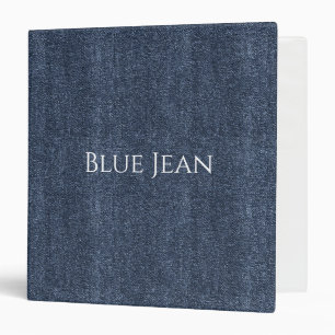 Faux Denim Blue Jean Binder