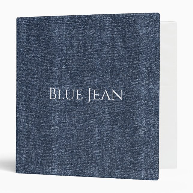 Faux Denim Blue Jean Binder (Front/Inside)