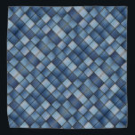 Faux Denim Patchwork Bandana<br><div class="desc">*Customize with your text.</div>